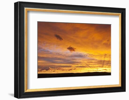 Wyoming, Sublette County, Sunset over Silhouetted Ridgeline-Elizabeth Boehm-Framed Photographic Print