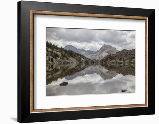 Wyoming, Wind River Range, Small Lake with Mountain Reflection-Elizabeth Boehm-Framed Photographic Print
