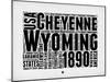 Wyoming Word Cloud 2-NaxArt-Mounted Art Print