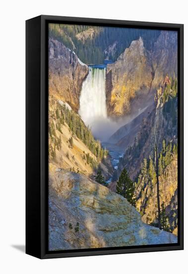 Wyoming, Yellowstone National Park, Lower Falls of the Yellowstone River-Elizabeth Boehm-Framed Premier Image Canvas