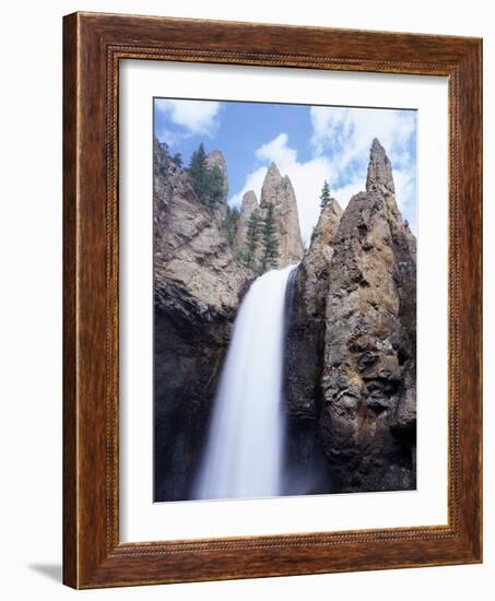 Wyoming, Yellowstone National Park, Tower Falls on Tower Creek-Christopher Talbot Frank-Framed Photographic Print