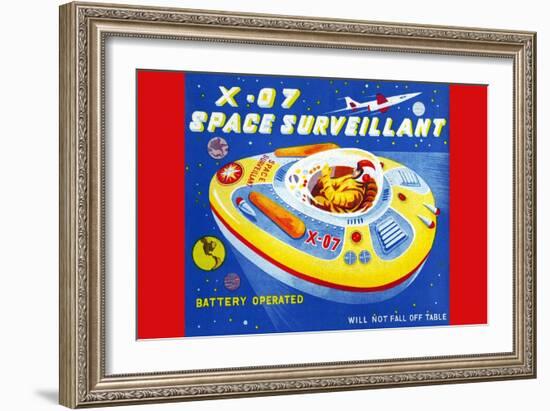 X-07 Space Surveillant-null-Framed Art Print