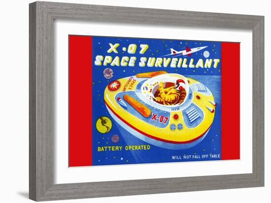 X-07 Space Surveillant-null-Framed Art Print