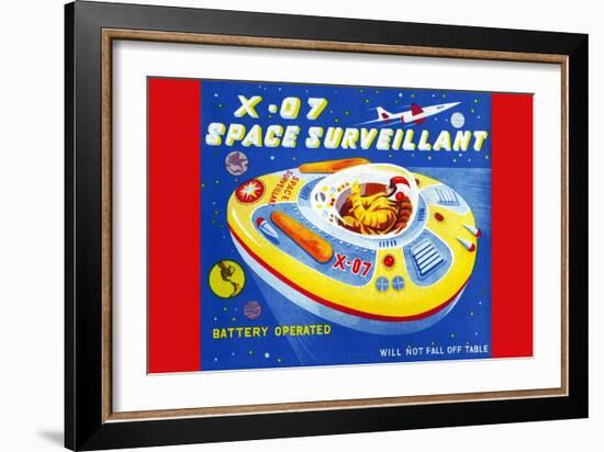 X-07 Space Surveillant-null-Framed Art Print