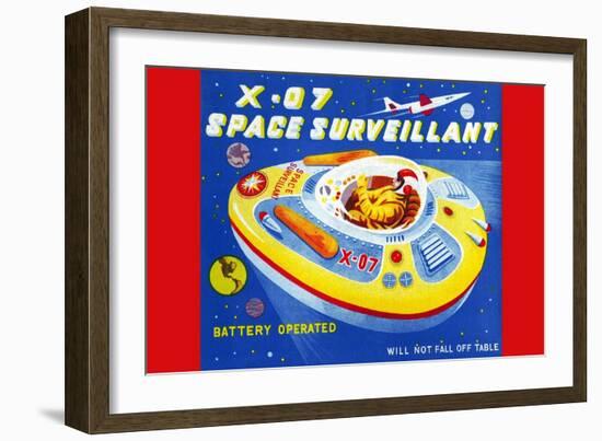 X-07 Space Surveillant-null-Framed Premium Giclee Print