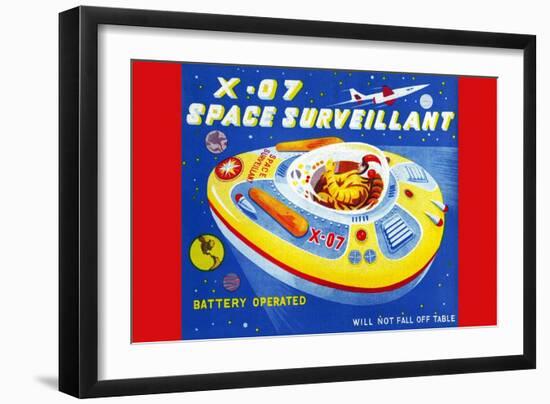 X-07 Space Surveillant-null-Framed Art Print