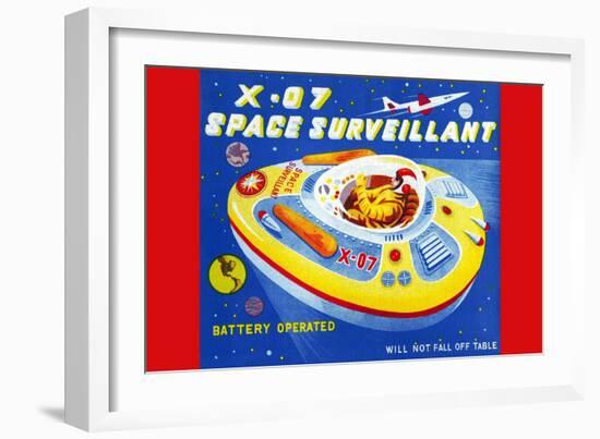 X-07 Space Surveillant-null-Framed Art Print