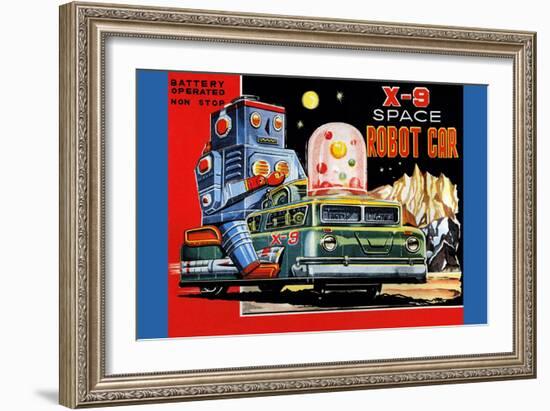 X-9 Space Robot Car-null-Framed Art Print