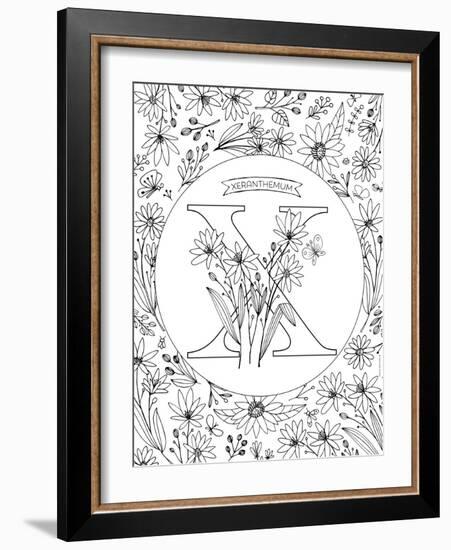 X is for Xeranthemum-Heather Rosas-Framed Art Print