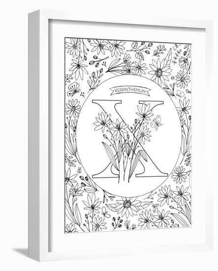 X is for Xeranthemum-Heather Rosas-Framed Art Print