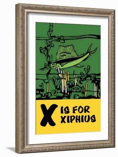 X is for Xiphius-Charles Buckles Falls-Framed Art Print