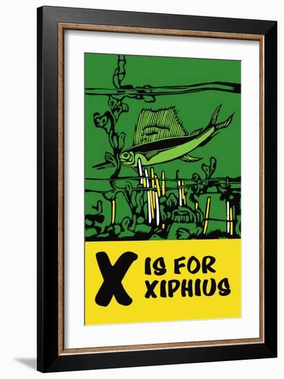 X is for Xiphius-Charles Buckles Falls-Framed Art Print