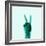 X-Ray of Hand Doing Peace Sign-null-Framed Photographic Print