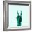 X-Ray of Hand Doing Peace Sign-null-Framed Photographic Print