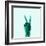 X-Ray of Hand Doing Peace Sign-null-Framed Photographic Print