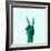 X-Ray of Hand Doing Peace Sign-null-Framed Photographic Print