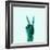 X-Ray of Hand Doing Peace Sign-null-Framed Photographic Print