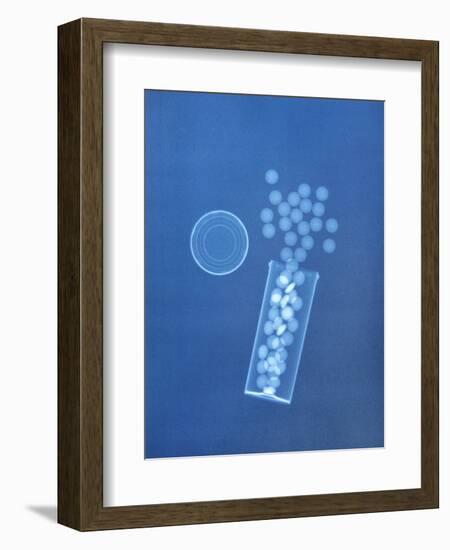 X-ray of Pills and Pill Bottle-Chris Rogers-Framed Premium Photographic Print