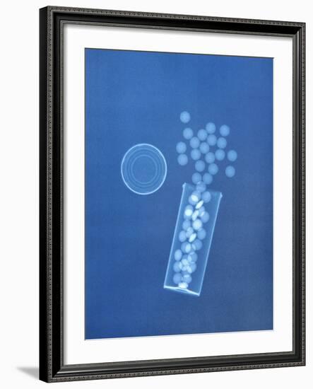 X-ray of Pills and Pill Bottle-Chris Rogers-Framed Photographic Print