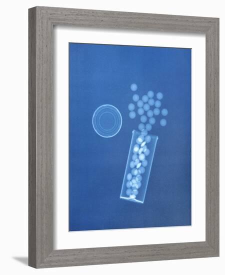 X-ray of Pills and Pill Bottle-Chris Rogers-Framed Photographic Print