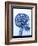 X-ray of skull with gears-Thom Lang-Framed Photographic Print