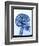 X-ray of skull with gears-Thom Lang-Framed Photographic Print