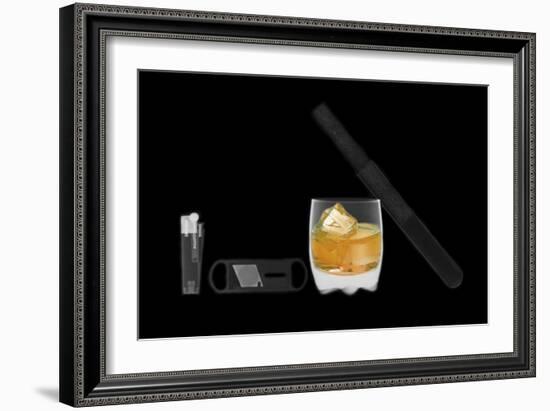 X-ray of Whiskey And Cigar--Framed Photographic Print