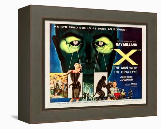 X-The Man With the X-Ray Eyes, Bottom Right: Ray Milland, 1963-null-Framed Stretched Canvas