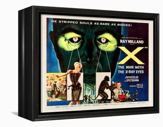 X-The Man With the X-Ray Eyes, Bottom Right: Ray Milland, 1963-null-Framed Stretched Canvas