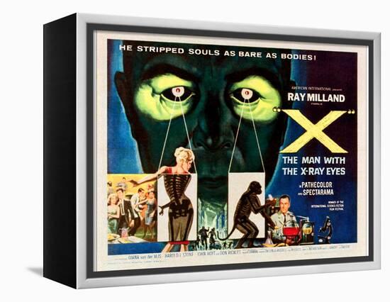 X-The Man With the X-Ray Eyes, Bottom Right: Ray Milland, 1963-null-Framed Stretched Canvas