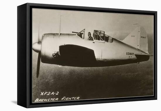 XF2A-2 Brewster Navy Fighter Plane-null-Framed Stretched Canvas