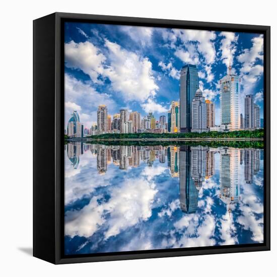Xiamen, China Skyline on Yundang Lake-Sean Pavone-Framed Premier Image Canvas