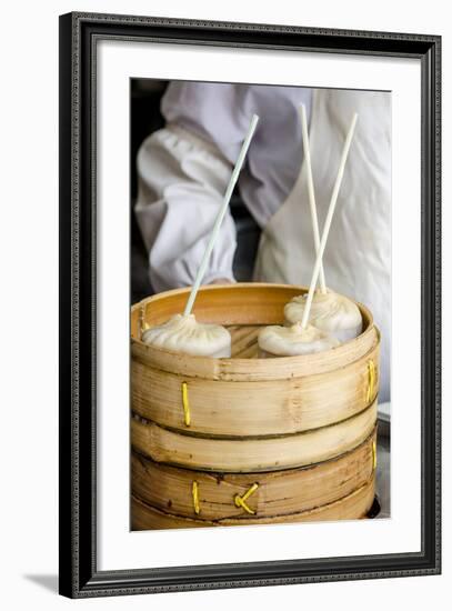 Xiao Long Bao in Chenghuang Miao, Shanghai, China-Michael DeFreitas-Framed Photographic Print