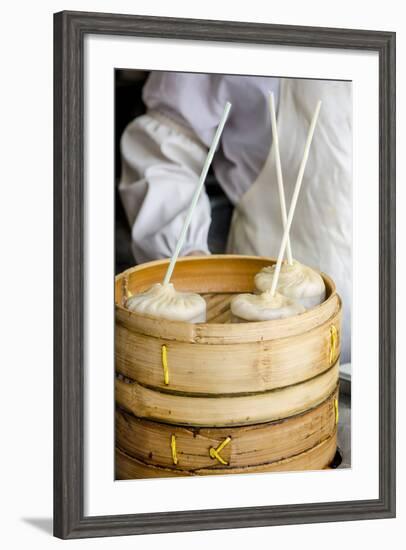 Xiao Long Bao in Chenghuang Miao, Shanghai, China-Michael DeFreitas-Framed Photographic Print