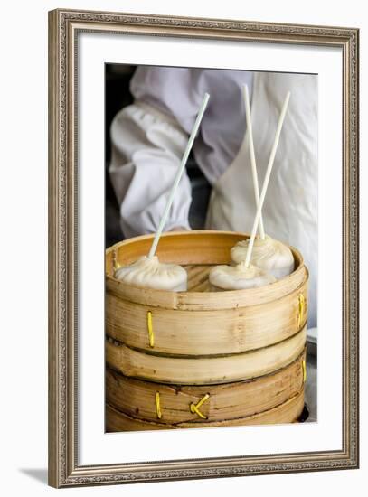 Xiao Long Bao in Chenghuang Miao, Shanghai, China-Michael DeFreitas-Framed Photographic Print