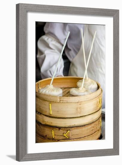 Xiao Long Bao in Chenghuang Miao, Shanghai, China-Michael DeFreitas-Framed Photographic Print