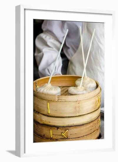 Xiao Long Bao in Chenghuang Miao, Shanghai, China-Michael DeFreitas-Framed Photographic Print