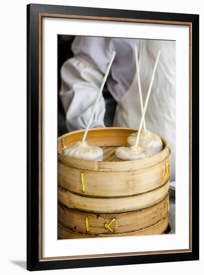 Xiao Long Bao in Chenghuang Miao, Shanghai, China-Michael DeFreitas-Framed Photographic Print