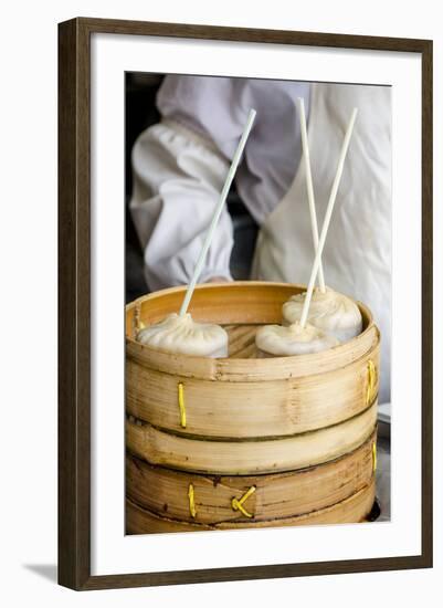 Xiao Long Bao in Chenghuang Miao, Shanghai, China-Michael DeFreitas-Framed Photographic Print