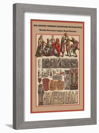 Xii Century, Germany Secular Style - Diversions Capture Royal Interests-Friedrich Hottenroth-Framed Art Print