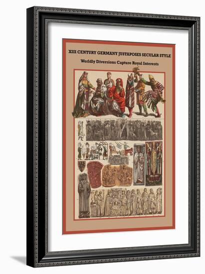 Xii Century, Germany Secular Style - Diversions Capture Royal Interests-Friedrich Hottenroth-Framed Art Print