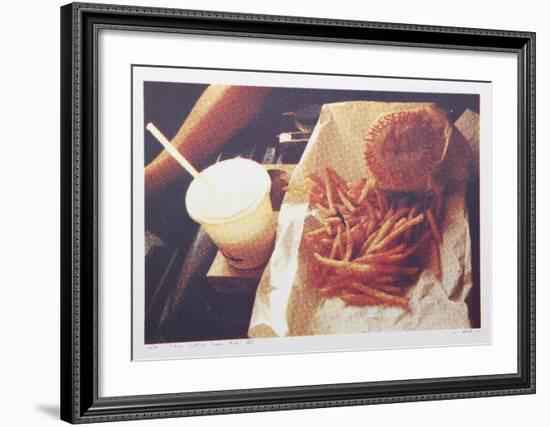 XII - Cheeseburger and Fries from One Culture Under God-Larry Stark-Framed Serigraph
