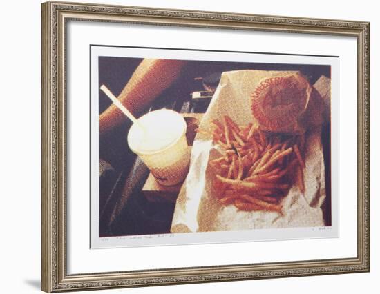 XII - Cheeseburger and Fries from One Culture Under God-Larry Stark-Framed Serigraph