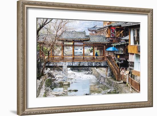 Xijiang, or 'One-Thousand-Household‚Äù Miao Village (The Biggest Miao Village in China), Guizhou-Nadia Isakova-Framed Photographic Print