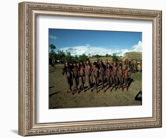 Xingu Dance, Brazil, South America-Claire Leimbach-Framed Photographic Print