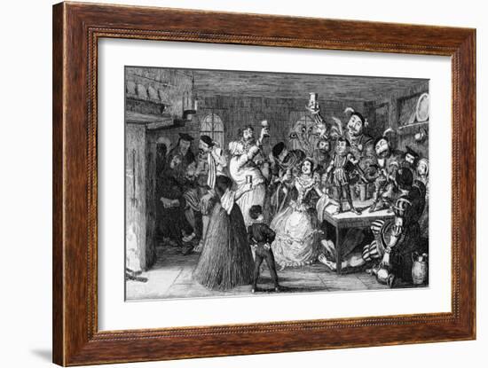 Xit, Now Sir Narcissus Le Grand, Entertaining His Friends on His Wedding Day, 1840-George Cruikshank-Framed Giclee Print