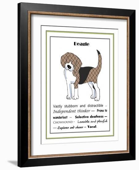 XL Beagle-Jennifer Zsolt-Framed Giclee Print