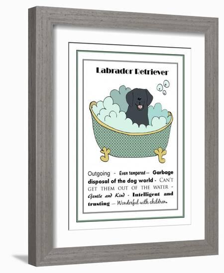 XL Black Labrador-Jennifer Zsolt-Framed Giclee Print