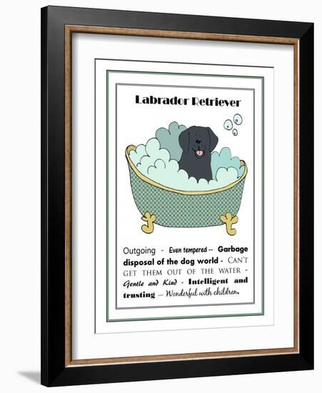 XL Black Labrador-Jennifer Zsolt-Framed Giclee Print