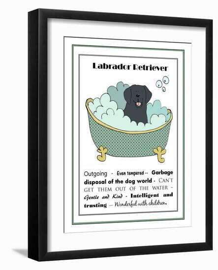 XL Black Labrador-Jennifer Zsolt-Framed Giclee Print